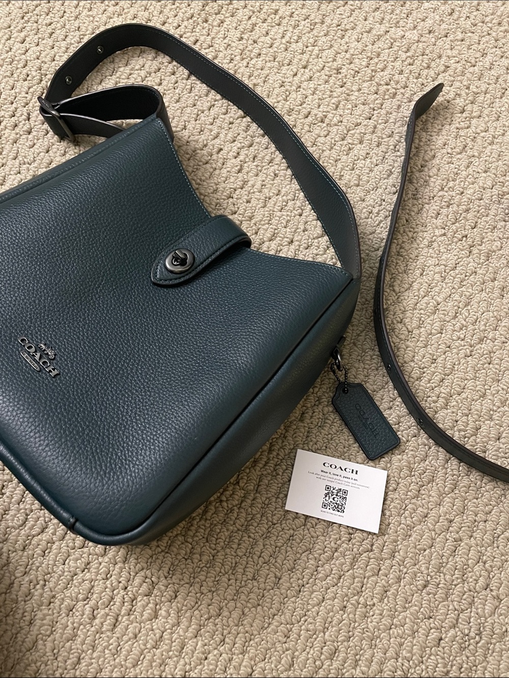 Coach Hadley Convertible bag in Dark Teal - Picture 5 of 5
